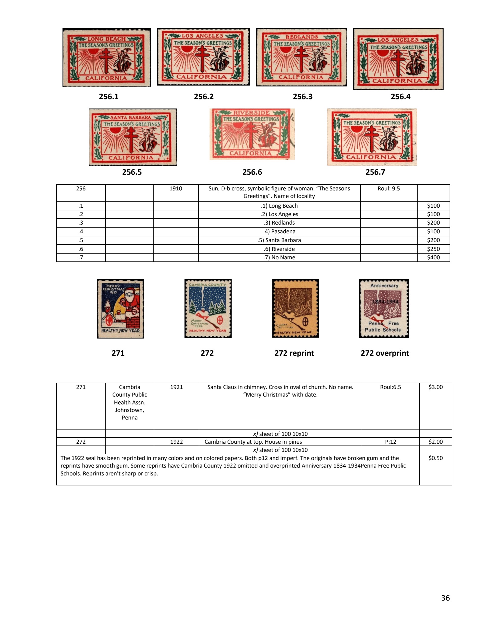 NEW Green's US Local TB Catalog The Christmas Seal & Charity Stamp